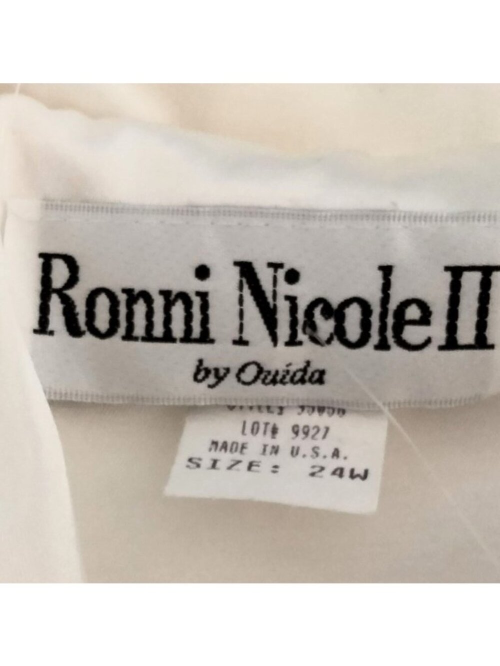Ronni Nicole II Plus Size 24W Dress & Jacket Maxi Ivory Back Zip Two-Piece Set - Picture 10 of 12
